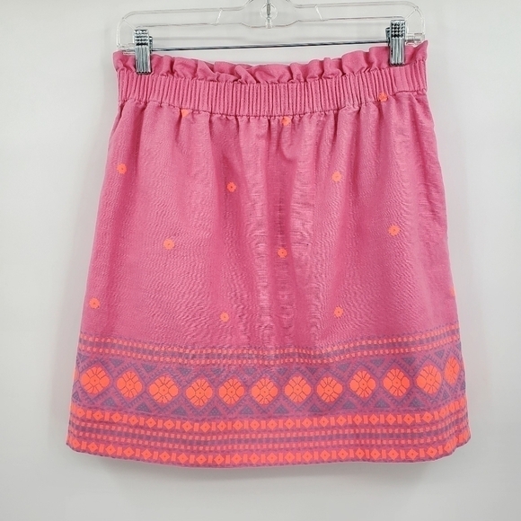 J.Crew Factory Elastic Waist Floral Print Pull On Casual Skirt - Picture 3 of 8